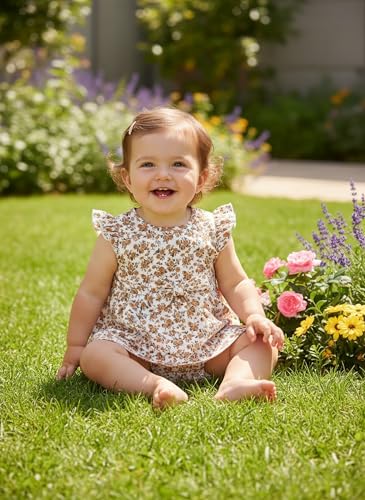 Image of PATPAT Family Matching Outfits Mommy and Me Dresses Floral Dress & T-Shirts | Mommy and Me Easter Dresses, Puff Sleeve Floral Sundress, Cotton Blend T-shirts, Couples Party Wedding Vacation Outfits