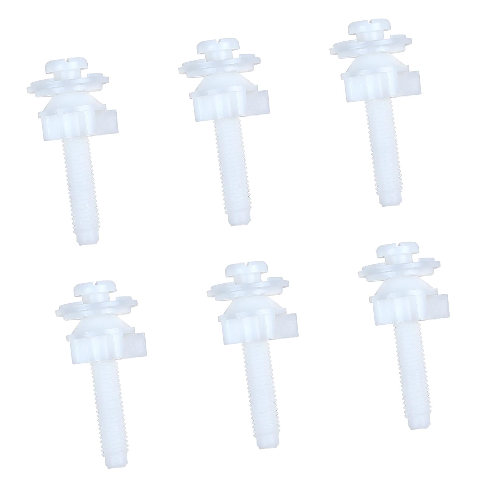 Buxuaaaa Multicolor 6Pcs Toilet Seat Stabilizer Heavy Duty Fasteners With Hardware, No Wobble Locking Syst Toilet Seat Bolts