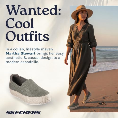 Image of Skechers Women's Bobs Sesame - by The Bay Sneakers | Casua slip-on, Air-Cooled Memory Foam, Skechers Martha Stewart collection, Espadrille Flatform, Crafted with vegan materials