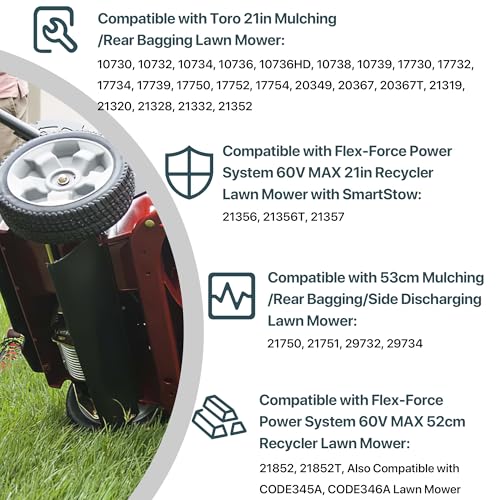 SurpLee 127-0724 Trailing Shield/Flap Kit Compatible with for Toro 21\" Recycler Lawn Mower - Guard Flap Replacement Parts Compatible with Toro 21\" Walk Lawn Mower Trailing Shield - Thumbnail 4