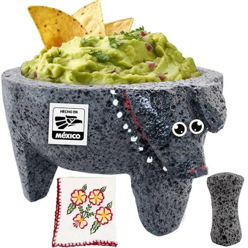 Pig Molcajete Mexicano Volcanic Rock Handmade | Mexican molcajete Bowl Lava Rock | molcajete Mortar and Pestle | molcajete de Piedra volcanica molcajete Volcanic Rock Guacamole Maker