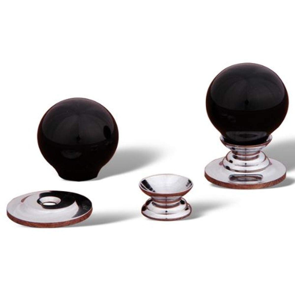 RK International RKI 306-Black R.K. International CK 306 Black Porcelain  Knob, Polished Chrome, Knobs - Amazon Canada