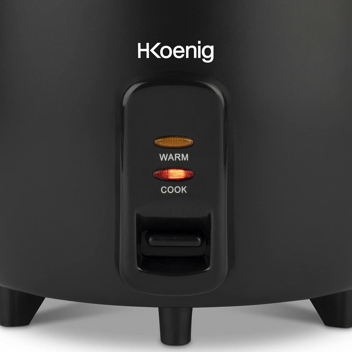 H.Koenig Cuociriso ORYZA8, Ciotola Antiaderente, Compatibile con lavastoviglie, 1,8L, Funzione Mantimento a Caldo, Spegnimento Automatico, Senza BPA, Coperchio Trasparente, 700W