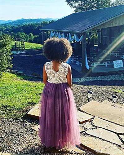 image for 2Bunnies Girl Peony Lace Back A-Line Straight Tutu Tulle Party Flower 