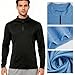VRYXAL 4 Pack Men's Running Shirt Long Sleeve Quarter Zip (US, Alpha, Small, Regular, Regular) Multi