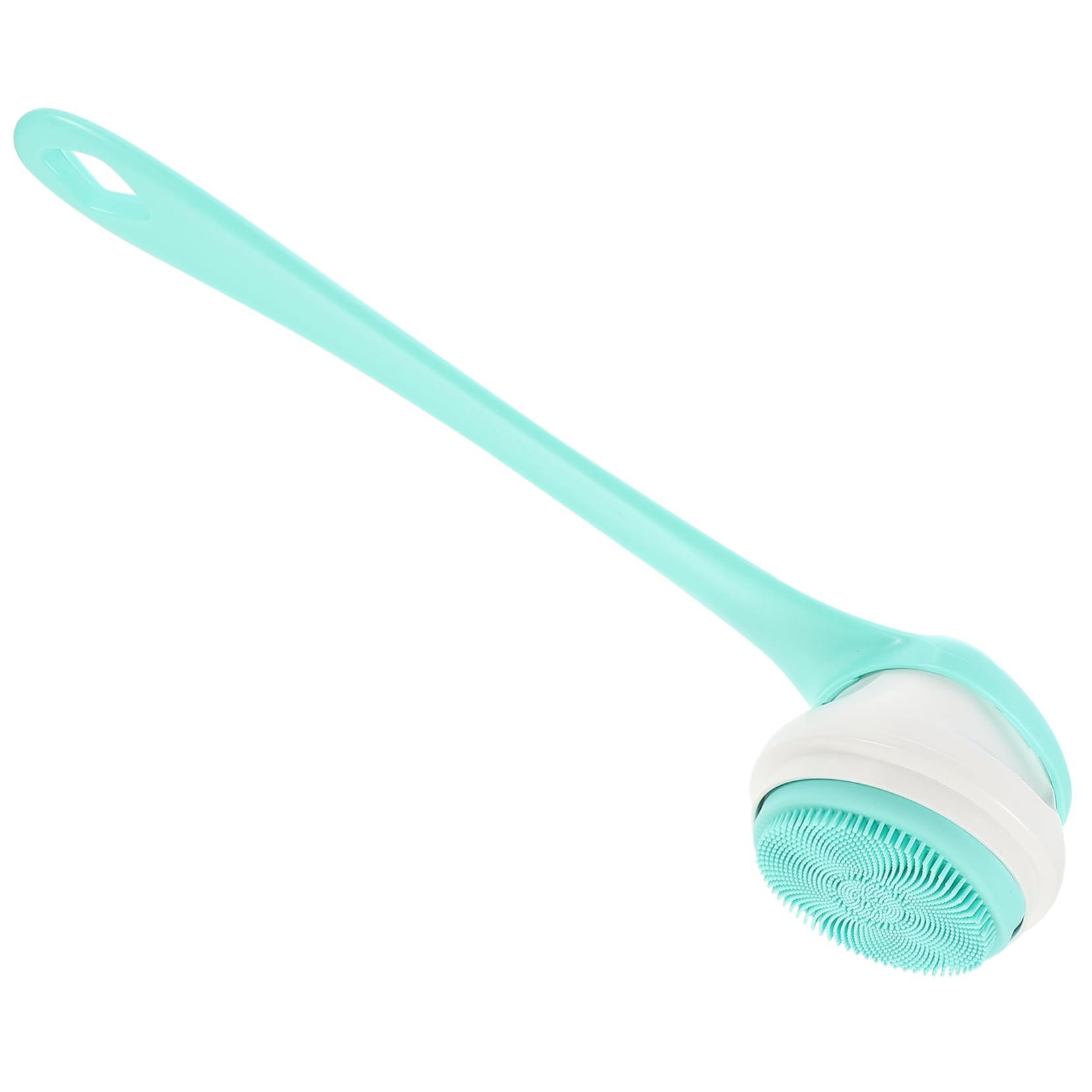 Cepillo de Ducha Eléctrico Recargable de 1800mah, Verde | Abs y Silicona, Mango Largo y Diseño Portátil, para Baño y Limpieza Corporal