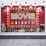 LASKYER Movie Night Hollywood Party Large Banner - Cheers to Film Theme Birthday Home Wall Photoprop