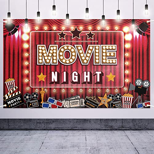 Laskyer Movie Night Hollywood Party Large Banner - Cheers To Film Theme Birthday Home Wall Photoprop Backdrop,Movie Night Party Decorations. #TOP10