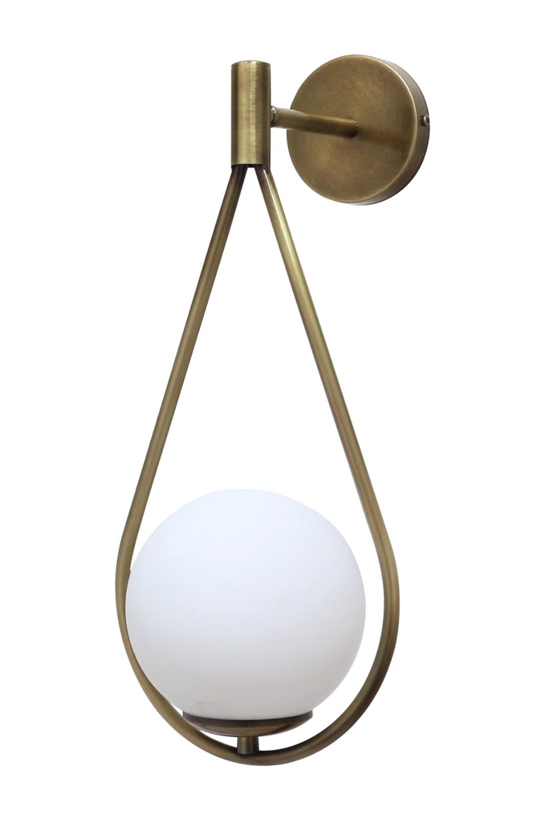 bamyum Ravenna Wandleuchte Innen Vintage Glas, Wandlampe Innen Vintage, Wandstrahler Innen, Wandlampe Schlafzimmer, Metall Wandleuchte, Deko Wohnzimmer Messing gebürstet Lampe Schlafzimmer Café