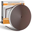 HOGARLAX 12M - Burlete Puerta Entrada, Burlete Ventana, Junta de Goma Adhesiva, Aislante Térmico Ventanas y Puertas, Aislante Acústico - Tira de Sellado Autoadhesivo para Huecos de 3 a 6 mm (Marrón)