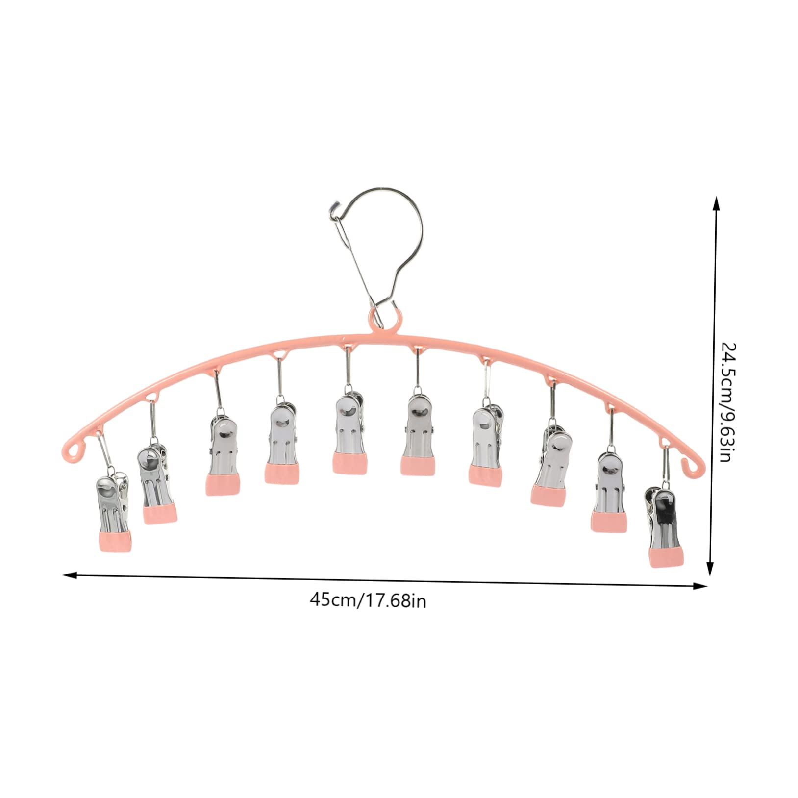 VILLFUL Multi Clip Sock Rack Clothes Drying Rack Outdoor Jeans Outdoor Drying Rack Clothes Hanger with Clips Non Slip Skirt Hangers Wall Coat Hanger Outdoor Socks Hangers Pink Pp