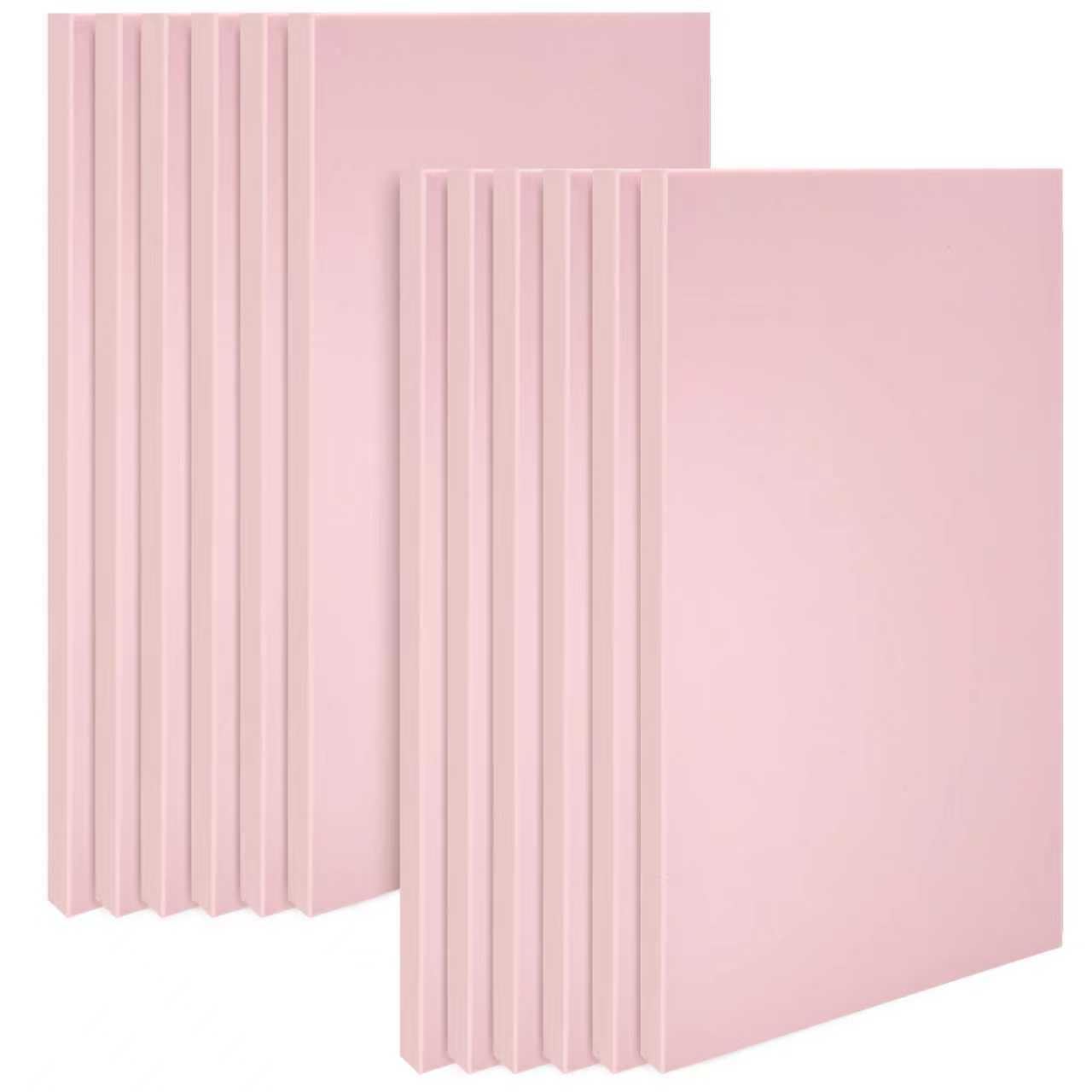 12 Pack 4"x6" Pale Pink Rubber Stamp Carving Blocks Pink Rubber Carving Blocks Linoleum Block for Stamp Maker Printmaking Supplies