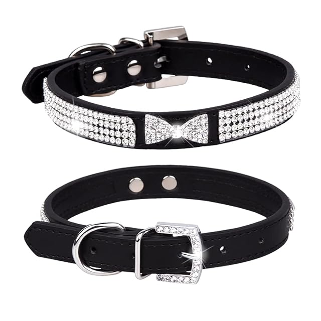 haoyueer Bonito y deslumbrante y elegante piel sintética con diamantes de imitación de cristal con joyas…