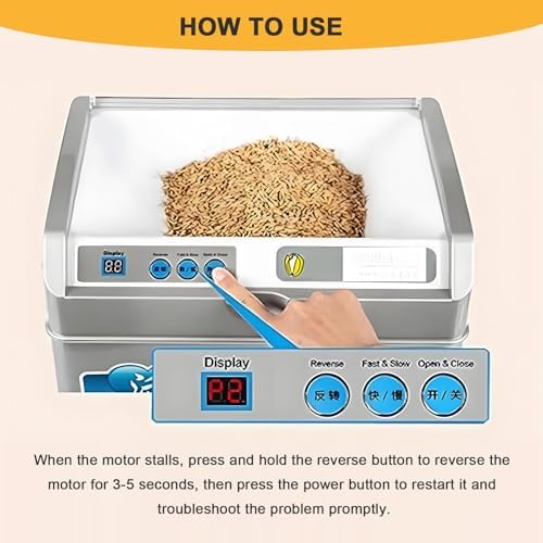 30 Kg/H Wheat Cereals Sheller, 500W Electric Rice Milling Machine, Paddy Huller Sheller Automatic Peeling Rice Dehuller for Grain Mill