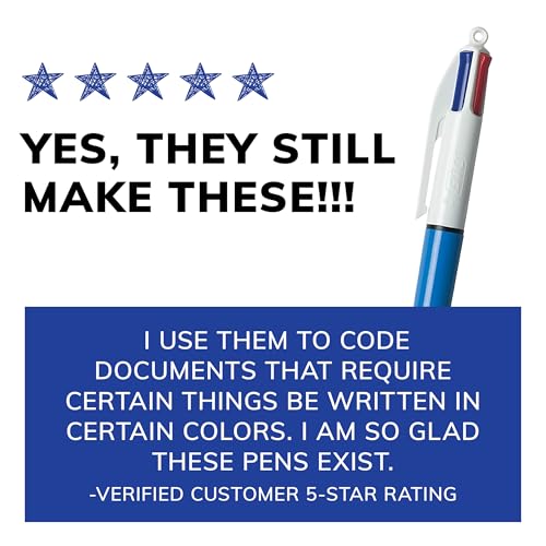Image of BIC 4-Color Ball Pen|Medium Point-Pack Of 3|Multicolor