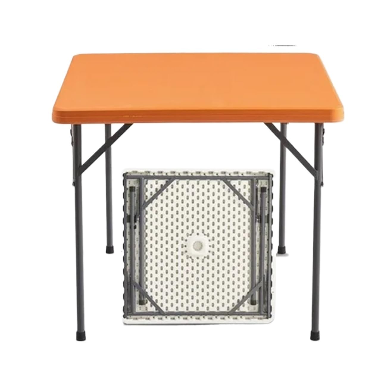 Table de mahjong pliante carrée orange avec structure renforcée