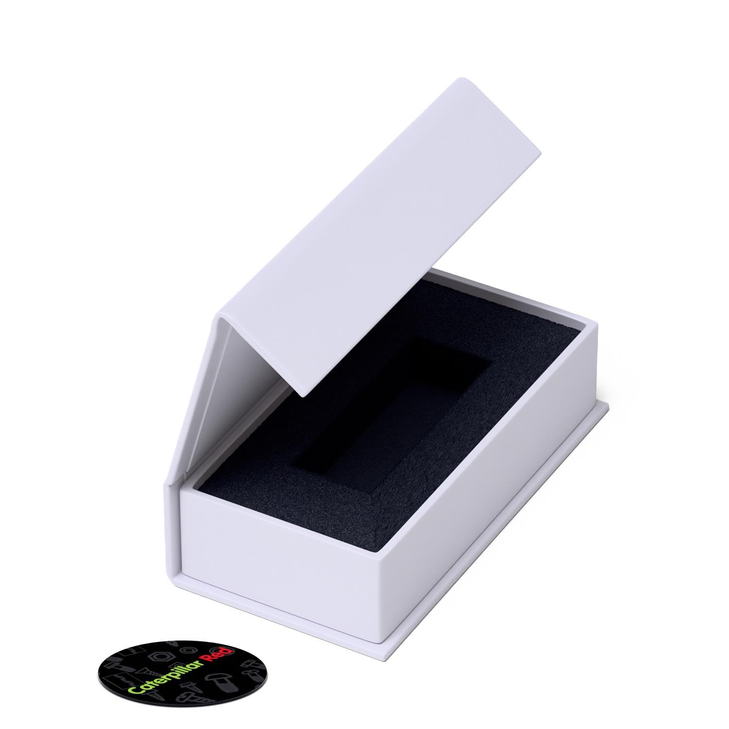 4x scatolette regalo magnetiche USB da presentazione, Bianco - per chiavette USB e drive rimovibili