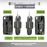 JONGO – Carcasa para Llave sin Hoja Compatible con Peugeot 207, 3008, 307, 308, Partner y Compatible con Citroën C3, DS3, C4, Berlingo | CE0536 | Funda Plip para Llaves Coche Mando a Distancia