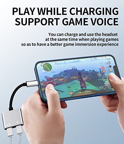 Dual Lightning Jack Dongle Splitter(2 in 1)iPhone Headphone Adapter Apple MFI Certified Audio Charge Charger Aux Cable Connector for 14 13 12 11 Pro Max Mini 7 8 X Xs Xr Ipad Air Earbud Cord Converter - Image 4