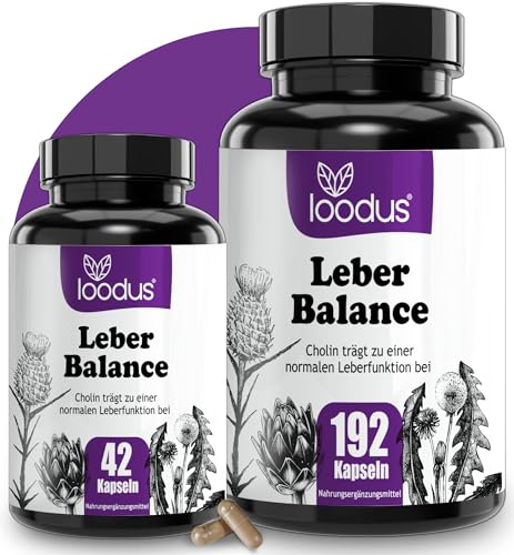 loodus® Leberkur Kapseln - 13fach Komplex mit Mariendistel Artischocke Löwenzahn & Cholin für die normale Leberfunktion - Leber Kapseln hochdosiert & vegan - Leber Komplex in praktischer PROBIERGRÖSSE