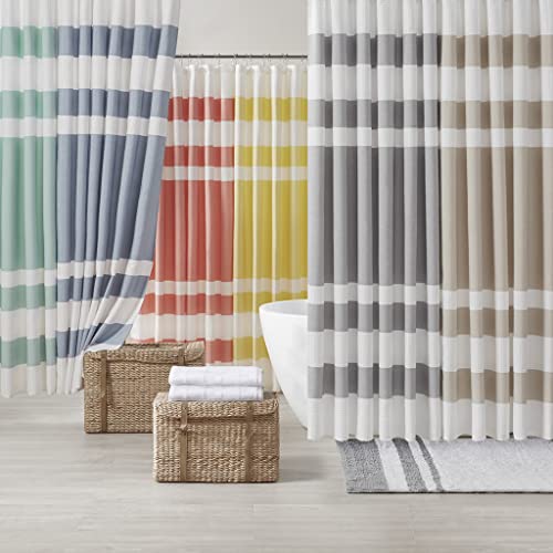 Madison Park Spa Waffle Shower Curtain Pieced Fabric With 3M Scotchgard Moisture Management Modern Home Bathroom Decorations, Stall 54"X78", Aqua #TOP6