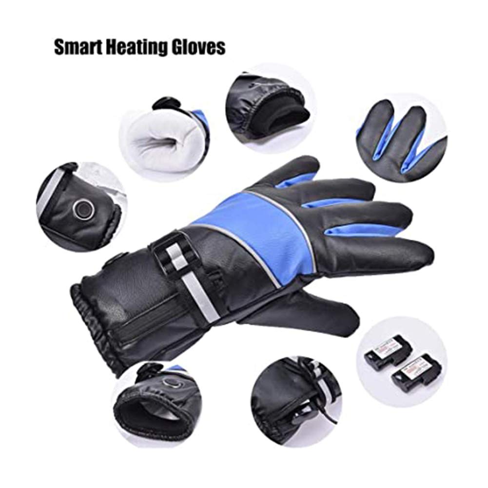 CHEWYNP Calentadores de Manos eléctricos a Prueba de Agua Guantes 7.4V 2600MAH / 3000MAH / 4000MAH Guantes de Moto de esquí Recargables Guantes térmicos Reflectantes de Pantalla táctil de