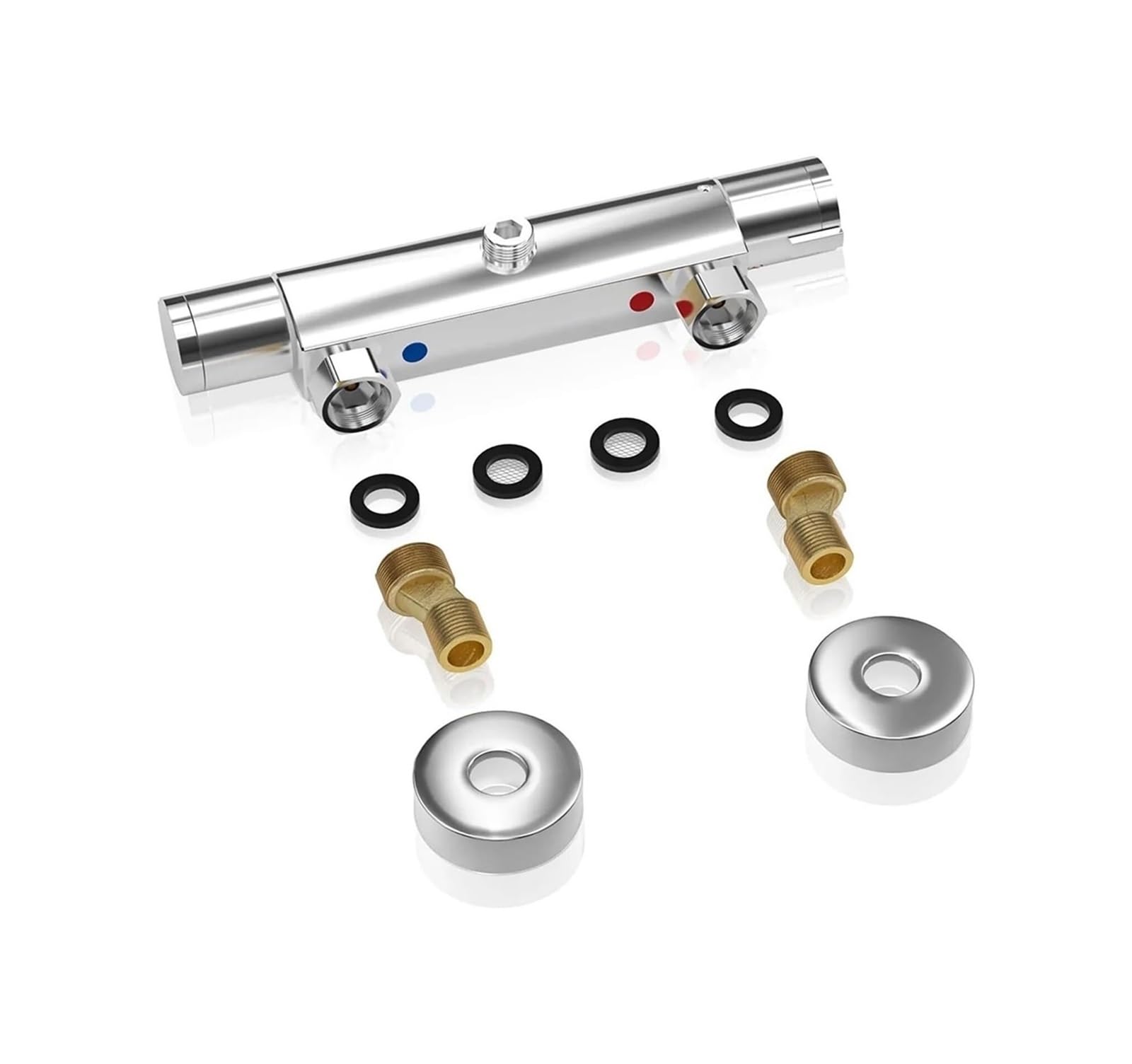Eamrfvqt Silver Chrome Thermostatic Shower Mixer