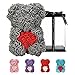 Geschenke für Frauen ， Geburtstagsgeschenke ， Rosenblumenbär Handgemachter Rose Teddybär, Beste künstliche Dekoration Geschenke für Mama, Geschenke für Mädchen, Einzigartige Geschenke (Grau)