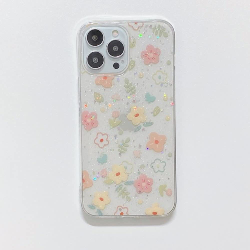 Coque souple en silicone transparent fleurs mignonnes pour iPhone 7 8 Plus SE 2020 - 7