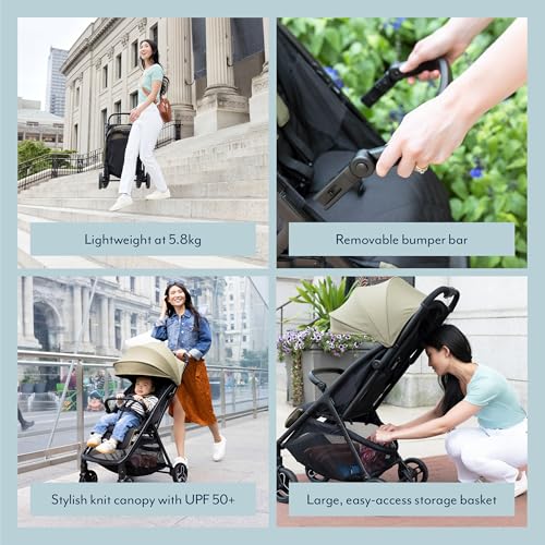Graco Myavo Compact Stroller/Pushchair with Raincover - Suitable from Birth to Approx. 4 Years (0-22kg). Lightweight at only 5.8kg with a one-Second, one-Hand fold, Mulberry Fashion - Image 4