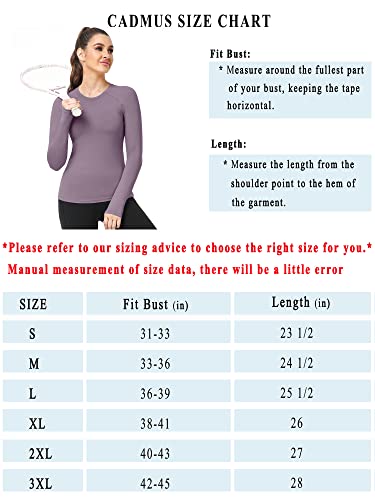 Cadmus Women's 3 Pack Compression Shirts Long Sleeve Yoga Athletic Running T Shirt,Black, Grey, Light Pink,Large #TOP3