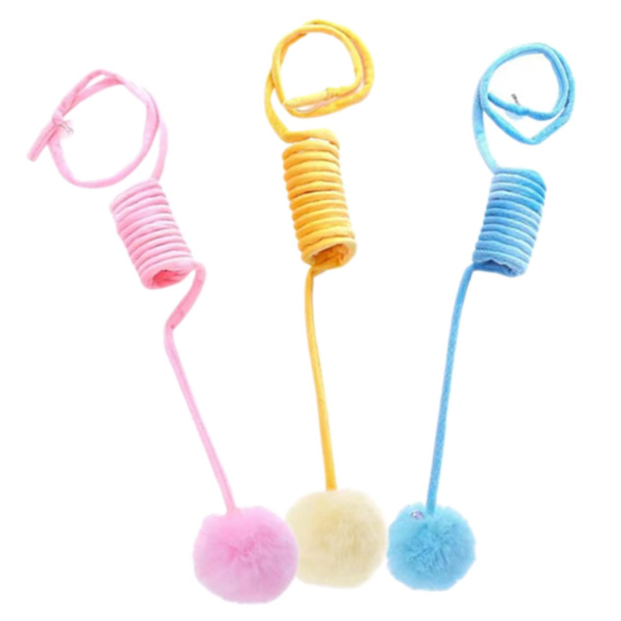 Kisangel 12pièces Chat Jouet Peluche avec Ventouse Boules De Teasing pour Chats Intérieurs Jouets Interactifs Amusants
