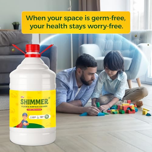Shimmer Floor & Surface Cleaner Phenyl – 5L Mega Jar | Power Lemon Booster Formula | Long Lasting Fragrance - Image 3
