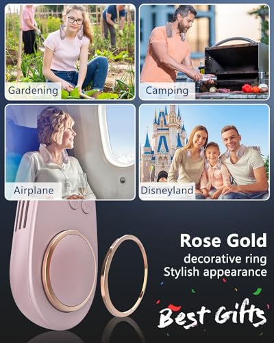 Cooling Neck Fan,5500mAh Personal Fan Neck AC Unit,Portable Leafless Hanging Neck Fan,USB Handsfree Mobile Body Headset Face Devices with LED Display for Adults Childrens in Summer Hot Weather Purple