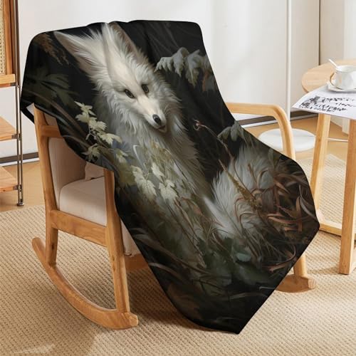 Manta de franela de zorro reversible un regalo útil de invierno 5
