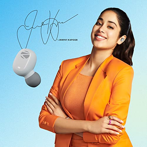 Image of Zebronics Sound Bomb N1 TWS in Ear Earbuds with ENC Calling, Gaming Mode (max 50ms), Bluetooth 5.2, 18H Backup, Fidget Case, Voice Assistant, Splash Proof, Type C & Call Function (Fog White)