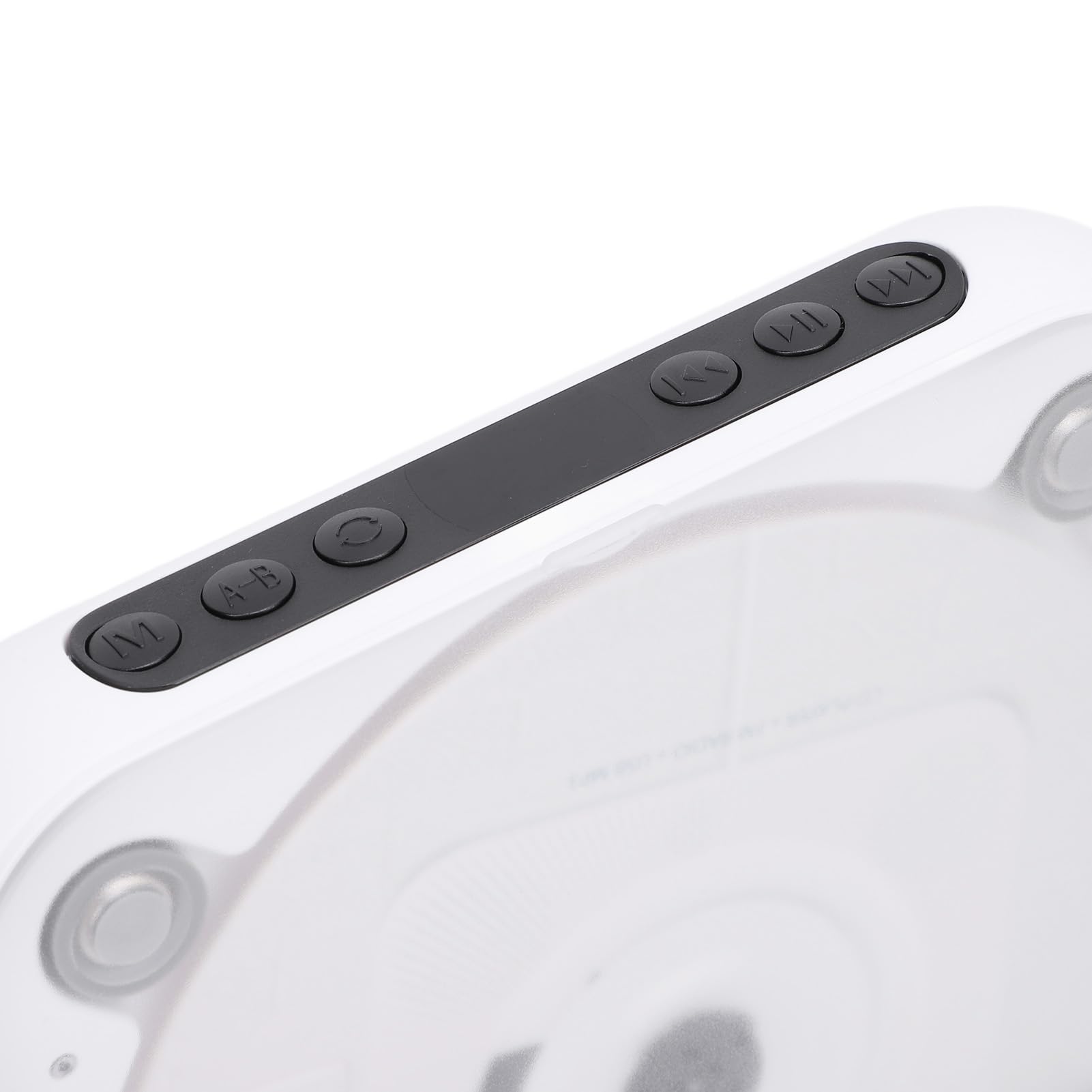 Reproductor de CD Bluetooth portátil con mando a distancia para uso doméstico, sonido estéreo MP3, funciona con pilas, material ABS (blanco)