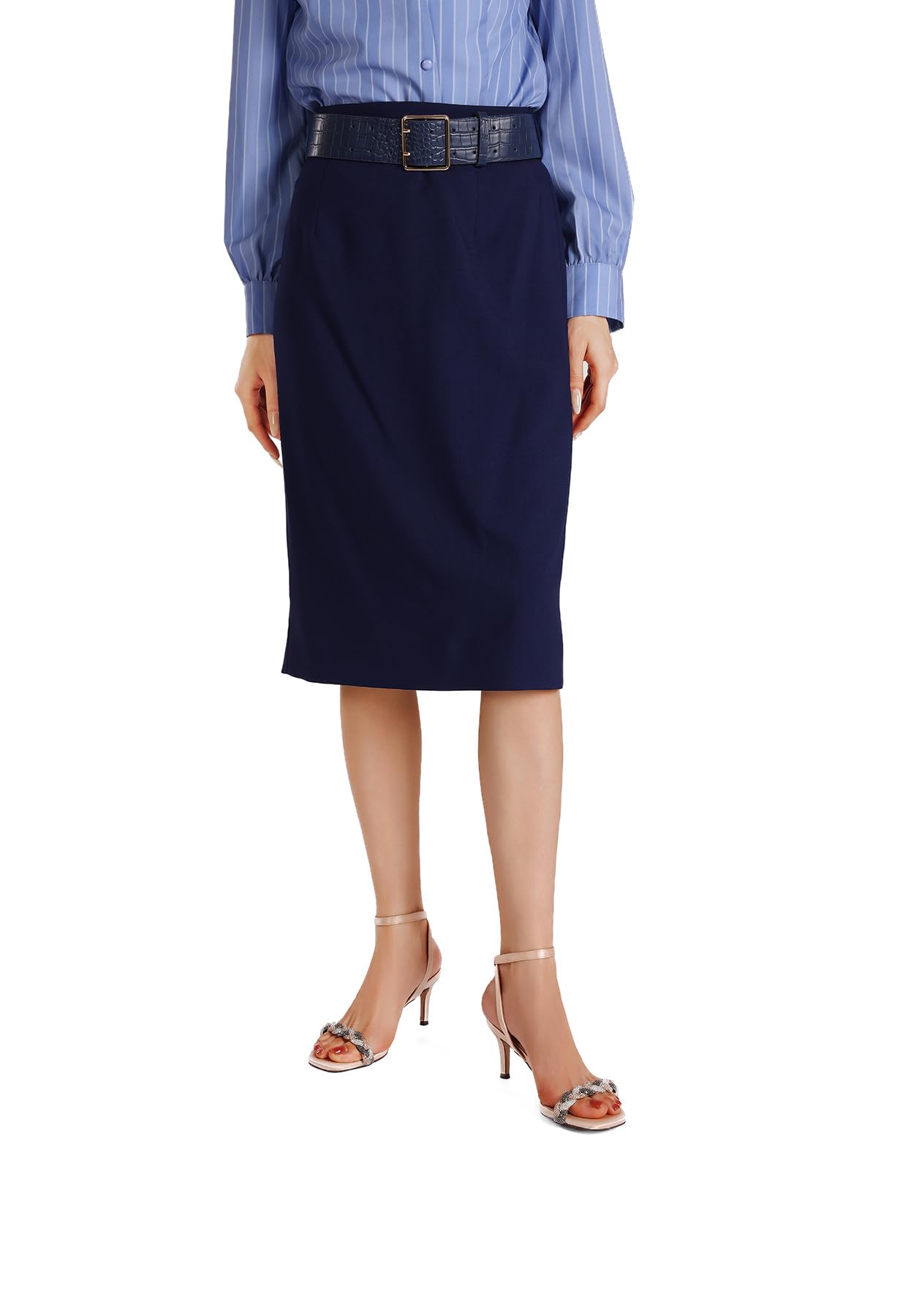 QUEEN HELENA Sandali Eleganti con Tacco Medio con Strass Donna S3004
