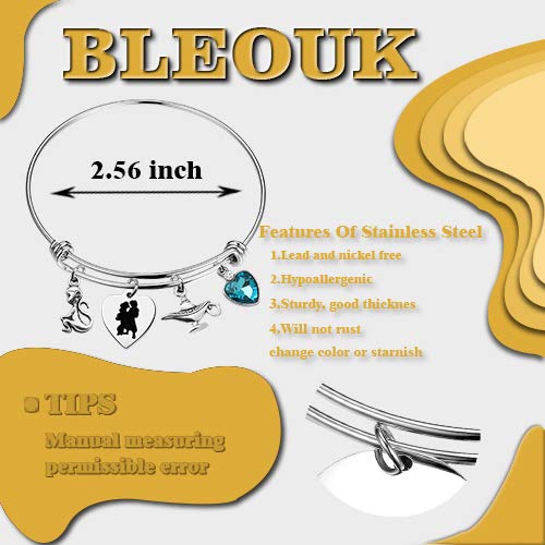 BLEOUK Jasmin Bracelet Fans Gift A Whole New World Princess Jasmin Jewelry Gift2