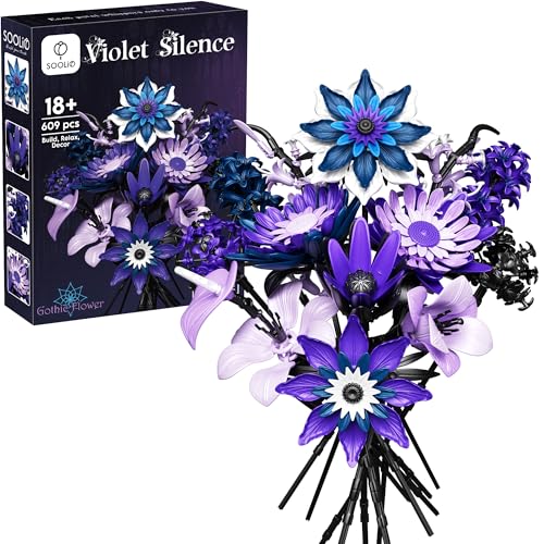 Dahlia Flower Bouquet Building Set DROPS TO (PURPLE ONLY) - image 1