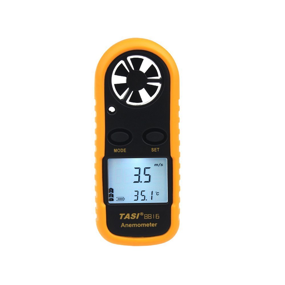Buy TASI LCD Digital Wind Speed Scale Gauge Meter Anemometer Thermometer Handheld Anemometer