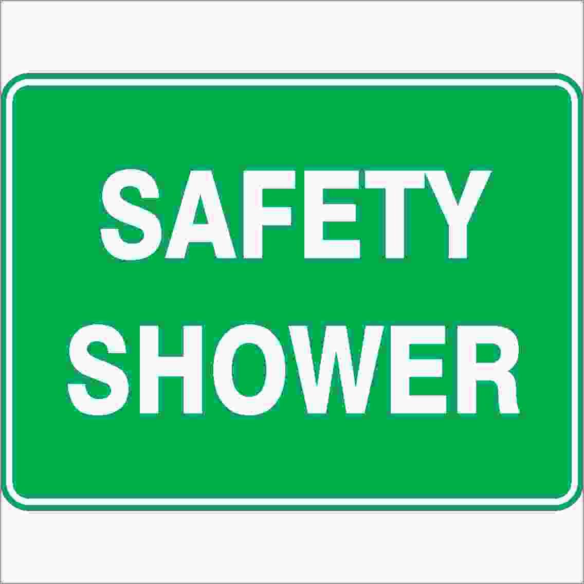 Safety Shower Emergency Signs Metal Tin Sign 8 x 12 inch for Industrial & Commercial