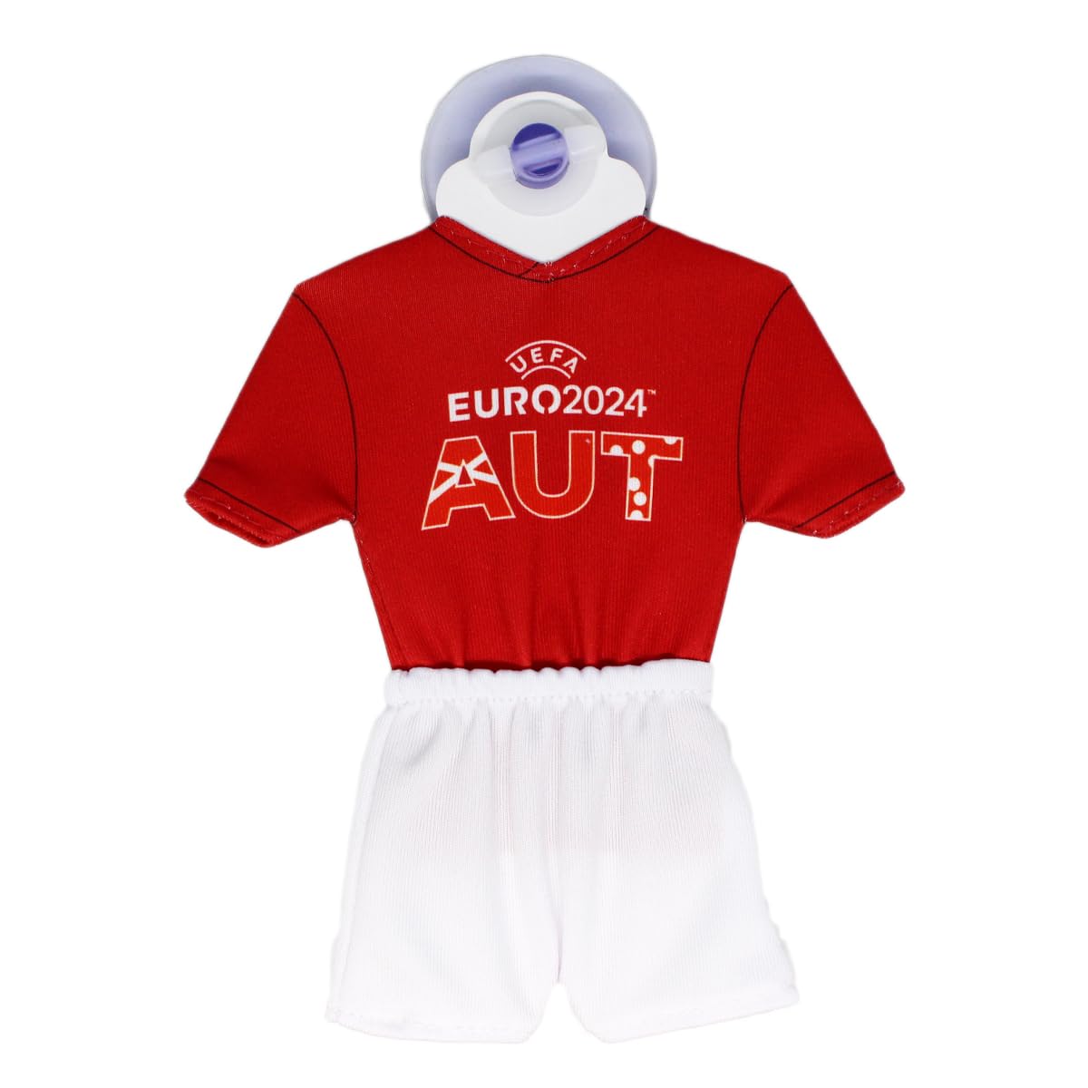 UEFA Euro 2024 Mini Kit/Mini Jersey 17 x 14 cm with Suction Cup, Football Fan Item, European Championship