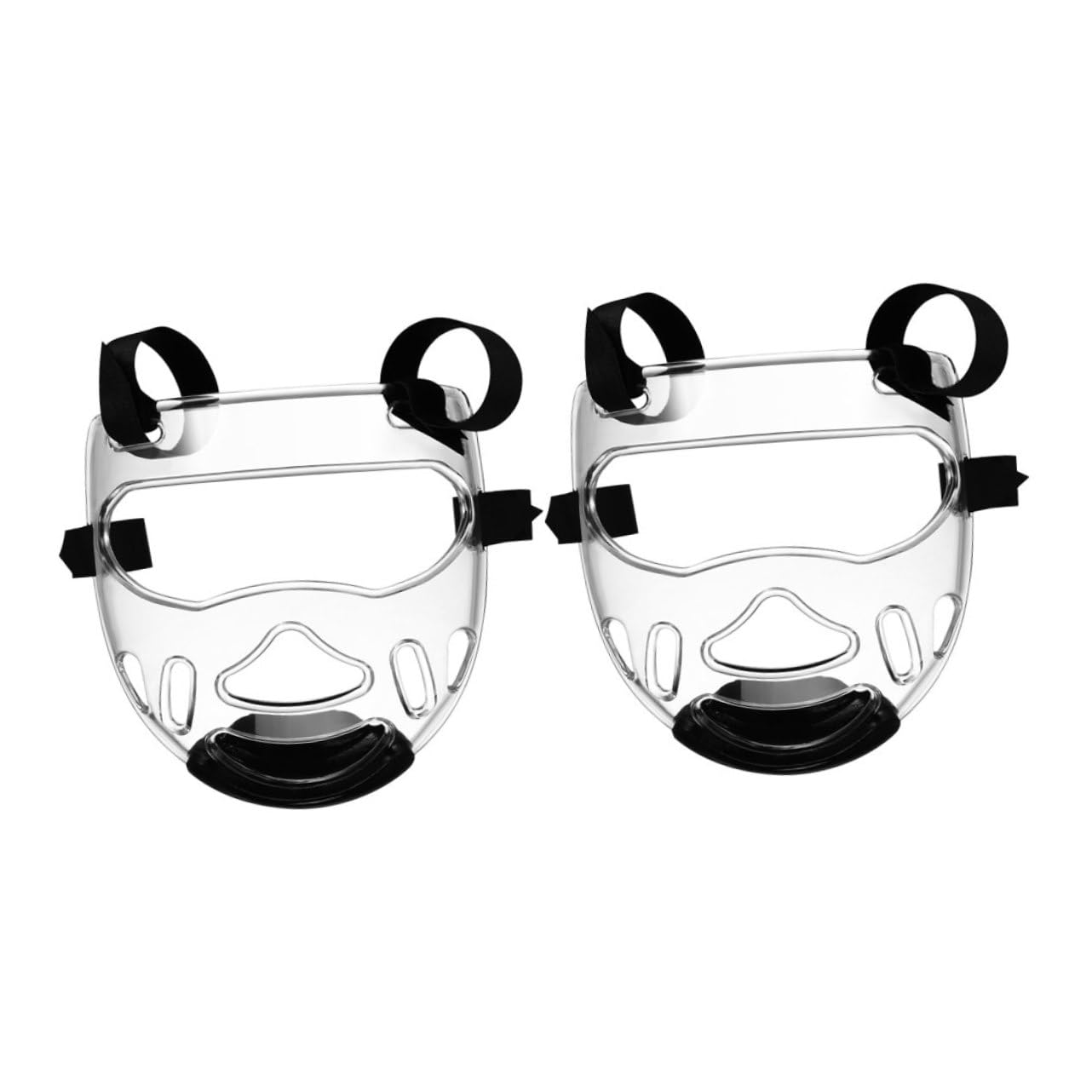 BESPORTBLE Karate Sparring Gear 2pcs Face Guard Kickboxing Face Mask Breathable Sports Headgear Martial Arts Protection