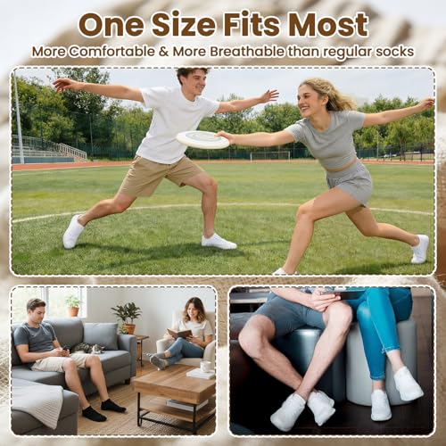 Image of Mepase 6 Pairs Flax Linen Ankle Socks for Women Men 88% Organic Thin Breathable Mesh Low Cut Quick Dry Moisture Wicking Socks