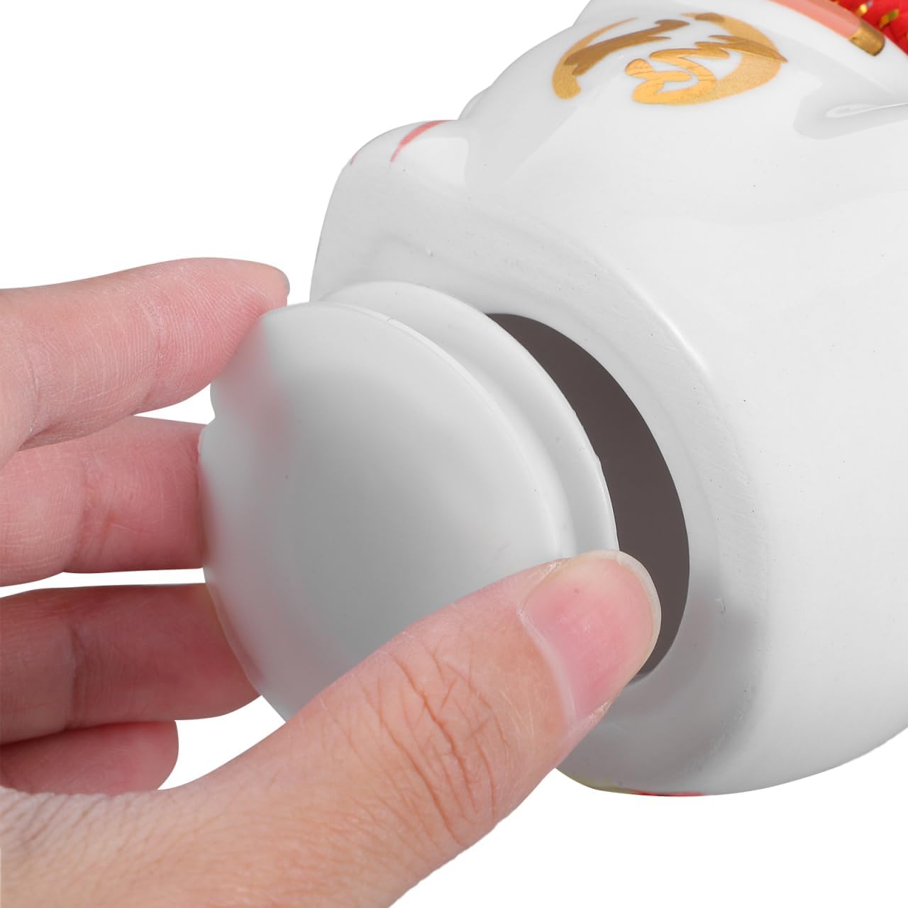 Amazon.co.jp: ご縁猫 ココニャネル(S-SIZE 白 White）左手あげ/陶器＿lucky cat 招き猫 まねき猫 縁起 風水 置物  賽銭箱(co_S白 : ホーム＆キッチン PRETYZOOM ミニチュア 招き猫 彫刻 コインジャー ホームデコ アクセント 磁器 貯金箱  富と富へのプレゼント