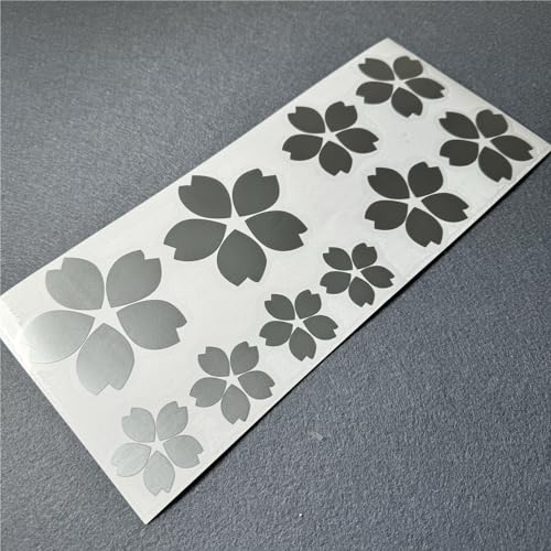 Image of Creative Fashion Flower Cherry Blossoms Petal Leaves Motor Bike Stickers Auto Body Car Styling PVC Decals (Grey)