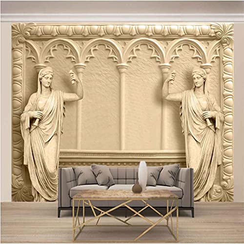 Papier Peint Toile 3D Figure pour habiller le mur TV du salon