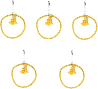 POPETPOP 5 Pçs Anel De Papagaio Balanço Grande Rede Balanço Acessórios De Balanço De Rede Papagaio Mastigar Jaulas Para Pajaros Pássaros Vara De Pé Corda De Papagaio Poleiro Corda De