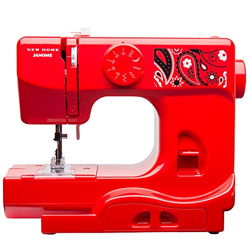 Janome Bandana Blush Basic, Easy-to-Use, 10-Stitch Portable, Compact Sewing Machine with Free Arm only 5 pounds